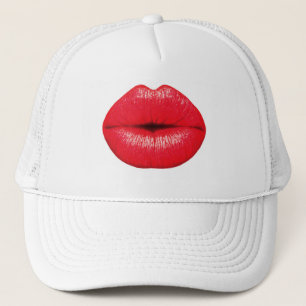 327493 RED SMOOCH LIPS KISS MAKEUP BEAUTY LOVE FAS TRUCKER PET