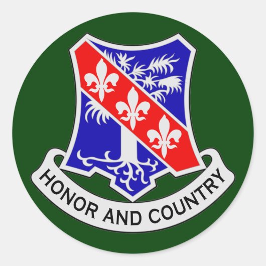 327e infanterieregiment (in de lucht) DUI Ronde Sticker (Voorkant)