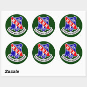 327e infanterieregiment (in de lucht) DUI Ronde Sticker (Vel)