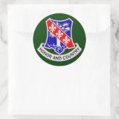 327e infanterieregiment (in de lucht) DUI Ronde Sticker (Tas)