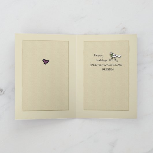 3280 sneeuw Dame Best Friends Feestdagen Kaart (Binnen)