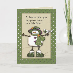 3280 sneeuw Dame Best Friends Feestdagen Kaart