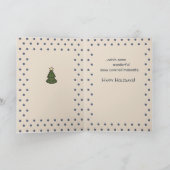 3282 Snowman Holiday Tree Feestdagen Kaart (Binnen)