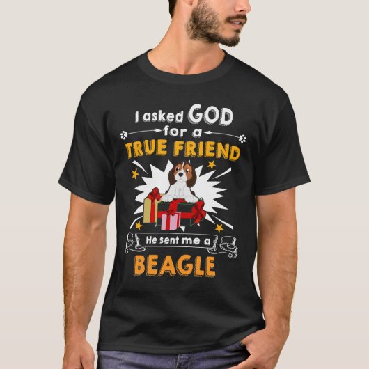 328 Geëigende vriend - een beagle T-shirt (Voorkant)