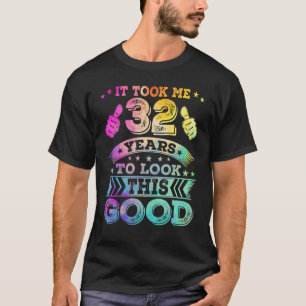 32 32 2 jaar oude Happy 32e verjaardag afdrukken T-shirt