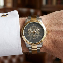 32/33rd Scottish Rite Double Headed Eagle Masonic Horloge