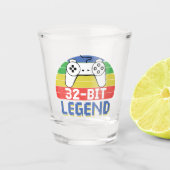 32-bits legende - Retro Gamer Shot Glas (Voorkant)