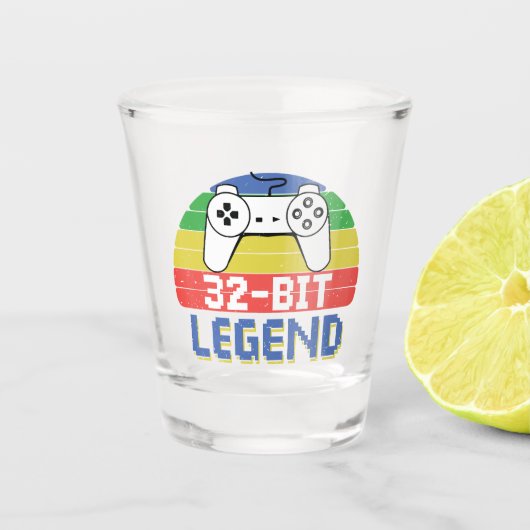 32-bits legende - Retro Gamer Shot Glas (Voorkant)