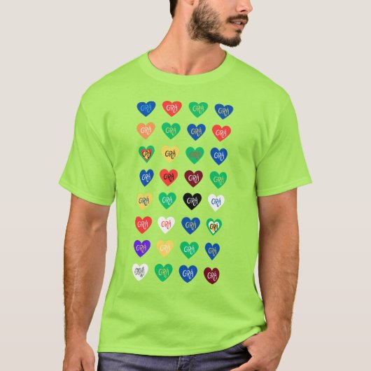 32 Counties of Grá (Love) - Irish County Colours T-shirt (Voorkant)