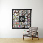 32 Foto Collage Modern Square Black - Witte tekst Wandkleed (In Situ (horizontaal))