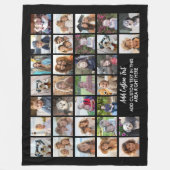 32 foto-collageraster - Tekstvak - zwart wit Fleece Deken (Voorkant)