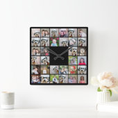 32 Foto van Collage Modern Square Layout Black Vierkante Klok (Huis)