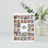 32 Fotocollage Modern Vierkant Zwart en Wit Briefkaart (Staand voorkant)