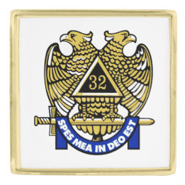 32 Graden Mason T-Shirt Manchetknopen Vergulde Reverspeld