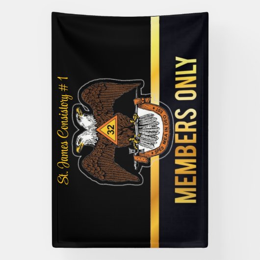 32 graden vrijmetselaar spandoek (Verticaal)