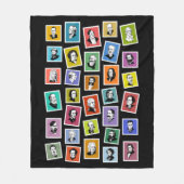 32 grafische portretten van de grootste componiste fleece deken (Voorkant)
