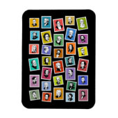 32 grafische portretten van de grootste componiste magneet (Verticaal)