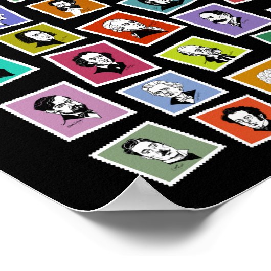 32 grafische portretten van de grootste componiste poster (Hoek)