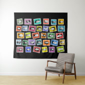 32 grafische portretten van de grootste componiste wandkleed (In Situ (horizontaal))