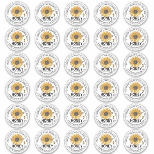 32-inch honing - Zonnebloem - waterbestendige Maso Sticker (Voorkant)