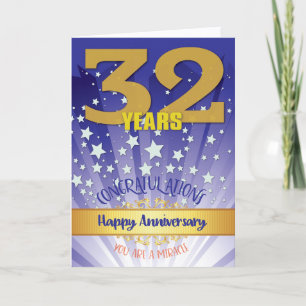32 Jaar Hersteljubileum Vet Numeriek Kaart