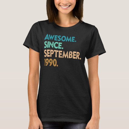 32 jaar oud Geweldige sinds september 1990 32e 2 T-shirt (Voorkant)