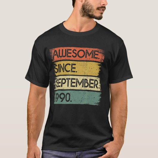 32 jaar oud Geweldige sinds september 1990 32e bi T-shirt (Voorkant)