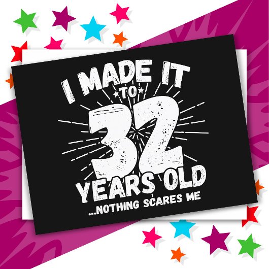 32 Jaar Oud Sarcastisch Meme Grappig 32e Verjaarda Briefkaart