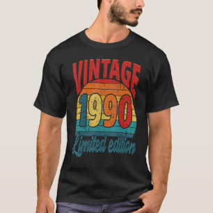 32 jaar oude dag Vintage 1990 32e verjaardag T-shirt