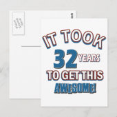 32 jaar oude design briefkaart (Voorkant / Achterkant)