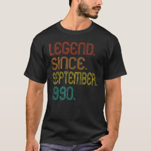 32 jaar oude leggende sinds september 1990 32e her t-shirt
