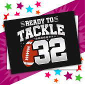 32 Jaar Oude Tackle Football Feest 32e Verjaardag Briefkaart