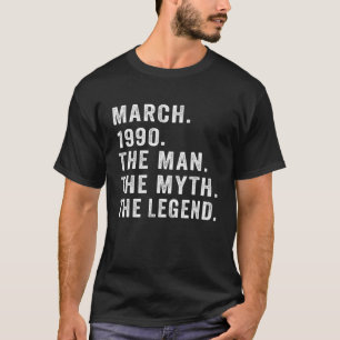 32 jaar oude verjaardag geeft het Man Myth Legend T-shirt