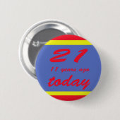32 jaar ronde button 5,7 cm (Voorkant /achterkant)