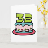 32-jarige verjaardagskaart kaart (Gele Bloem)