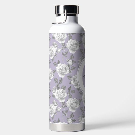 32 oz. Roos Tuin Monogram Lavendel Waterfles (Rechts)