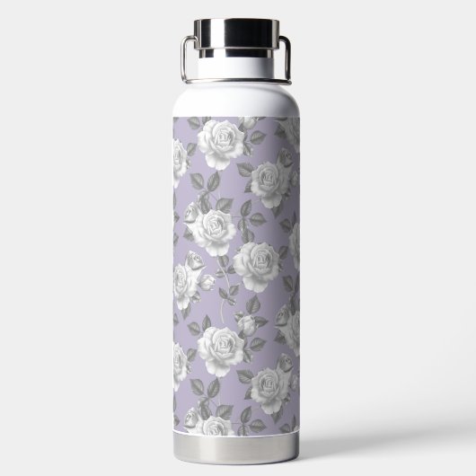 32 oz. Roos Tuin Monogram Lavendel Waterfles (Achterkant)