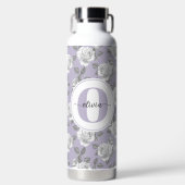 32 oz. Roos Tuin Monogram Lavendel Waterfles (Voorkant)