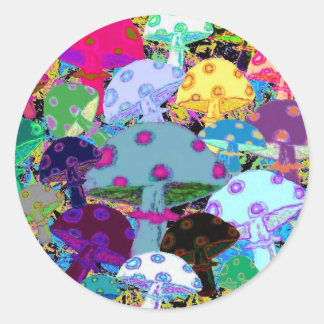 32 Paddenstoelen #2 Ronde Sticker
