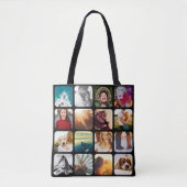 32 Photo Double Sided Black Carry Bag Tote Bag (Voorkant)