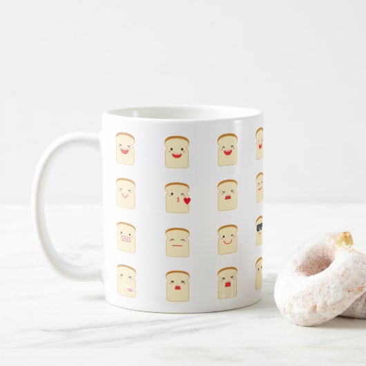 32 Stukstukken van de Mok van Brood Emojis (Met donut)