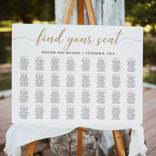 32 Tafels Vind uw zitplaatskaart plan Poster