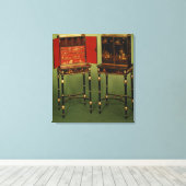 32:Two Chinoiserie cabinets, c.1770 Canvas Afdruk (Insitu (Houten vloer))