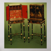 32:Two Chinoiserie cabinets, c.1770 Poster (Voorkant)