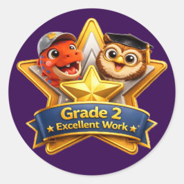 32 uitstekend werk met de uil en Rex rond presteer Ronde Sticker