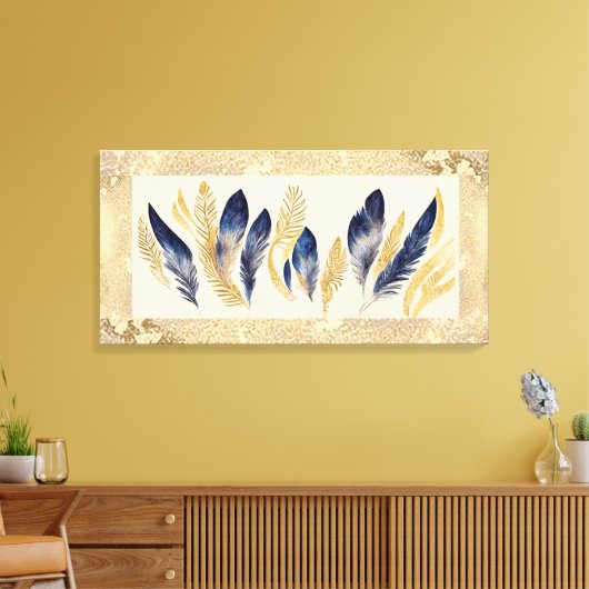 32" X 16" Vogels van een Veer Canvas Afdruk (Insitu (Woonkamer))