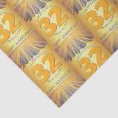 32 Year | Golden Ray 12 Step Anniversary Tissue Pa Tissuepapier (Detail)