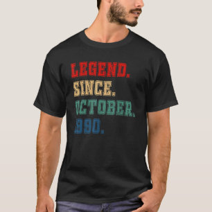 32 Years Old Legend Since October 1990 32nd Birth T-shirt
