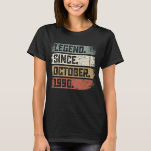 32 Years Old Legend Since October 1990 32nd Birth T-shirt
