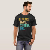 32 Years Old Legend Since October 1990 32nd Birth T-shirt (Voorkant volledig)